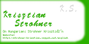krisztian strohner business card